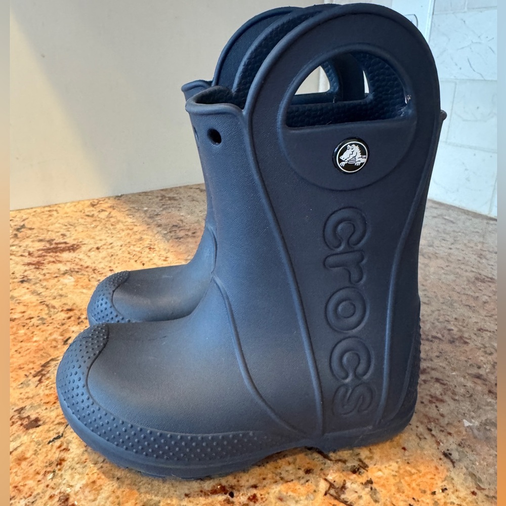 CROCS Kids Dark Blue Rain Boots